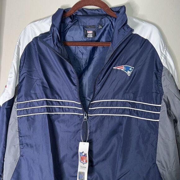 NFL Mens L Weather Full Zip Up Hoodie Jacket Navy - Picture 10 of 14